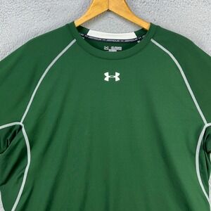 Under Armour HeatGear Mens Compression Shirt 4XL Green Gym Workout Logo Athletic
